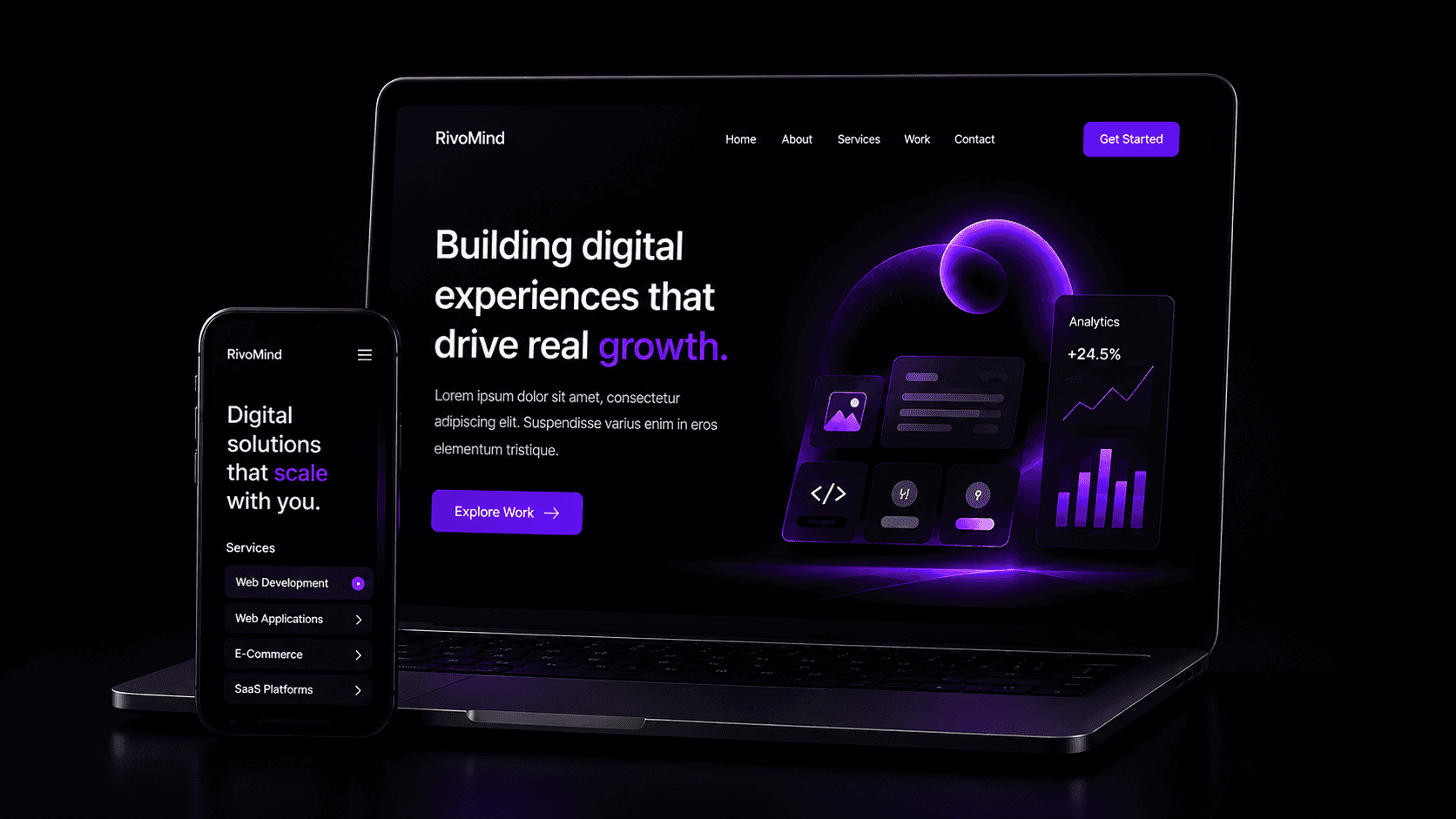 RivoMind Web Development Showcase